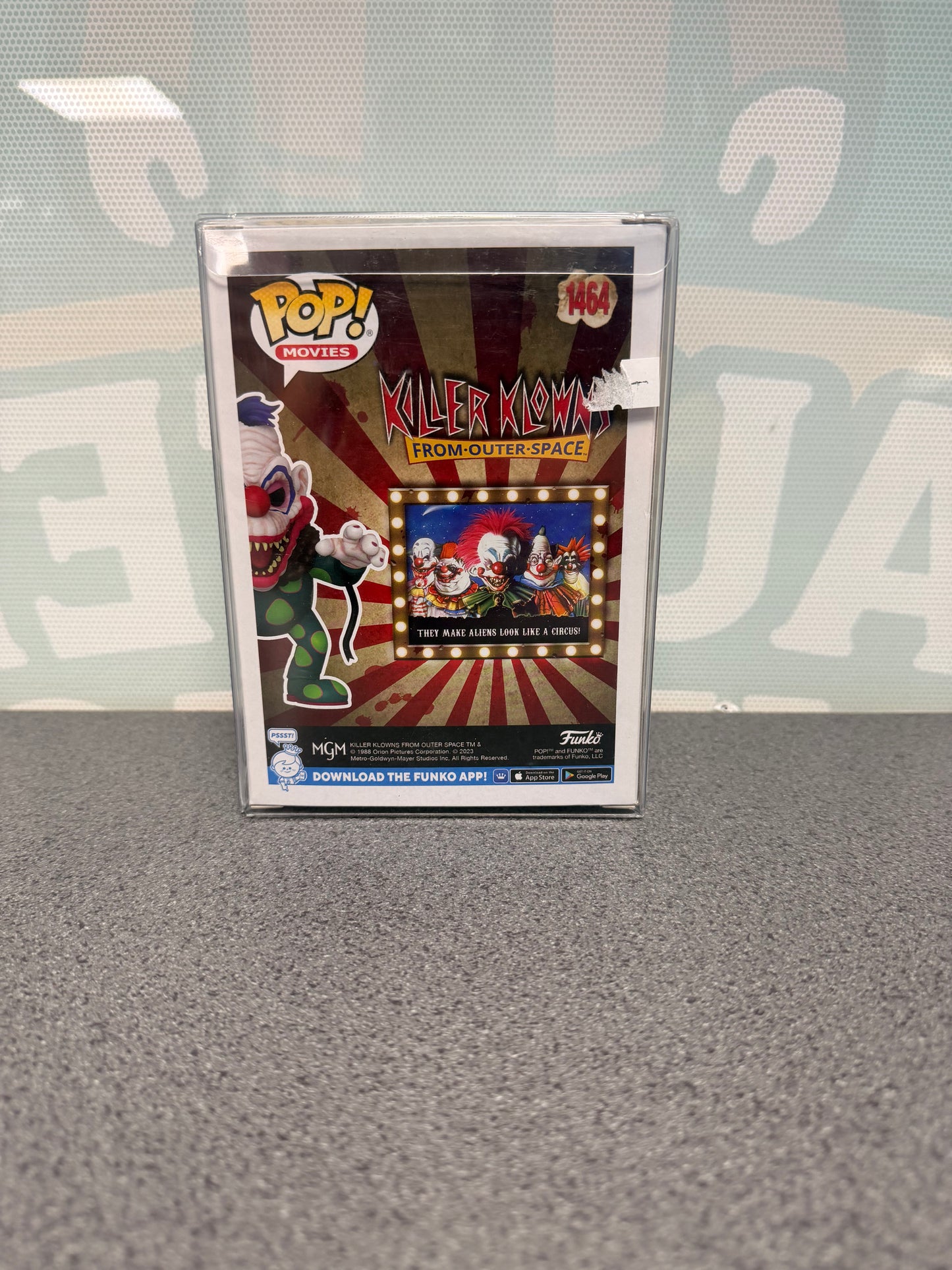 Jojo the Klownzilla #1464 Funko Exclusive Funko Pop! from Killer Klowns from Outer Space – back of box