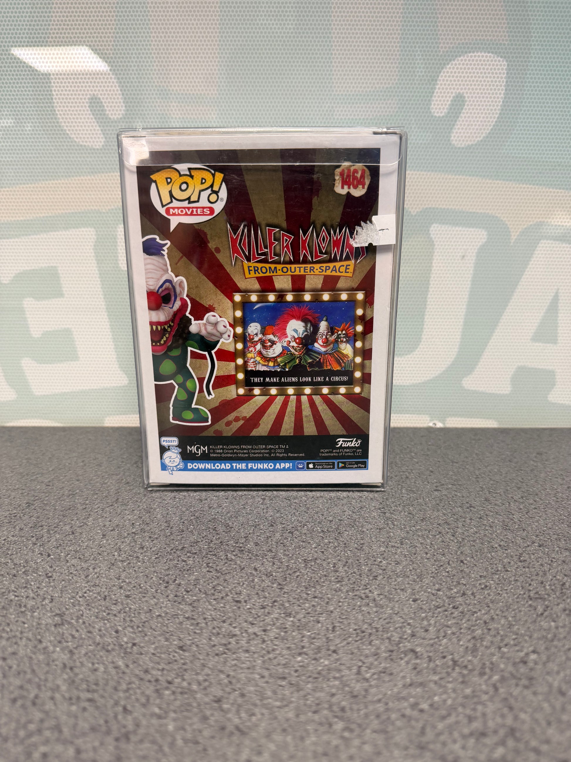 Jojo the Klownzilla #1464 Funko Exclusive Funko Pop! from Killer Klowns from Outer Space – back of box
