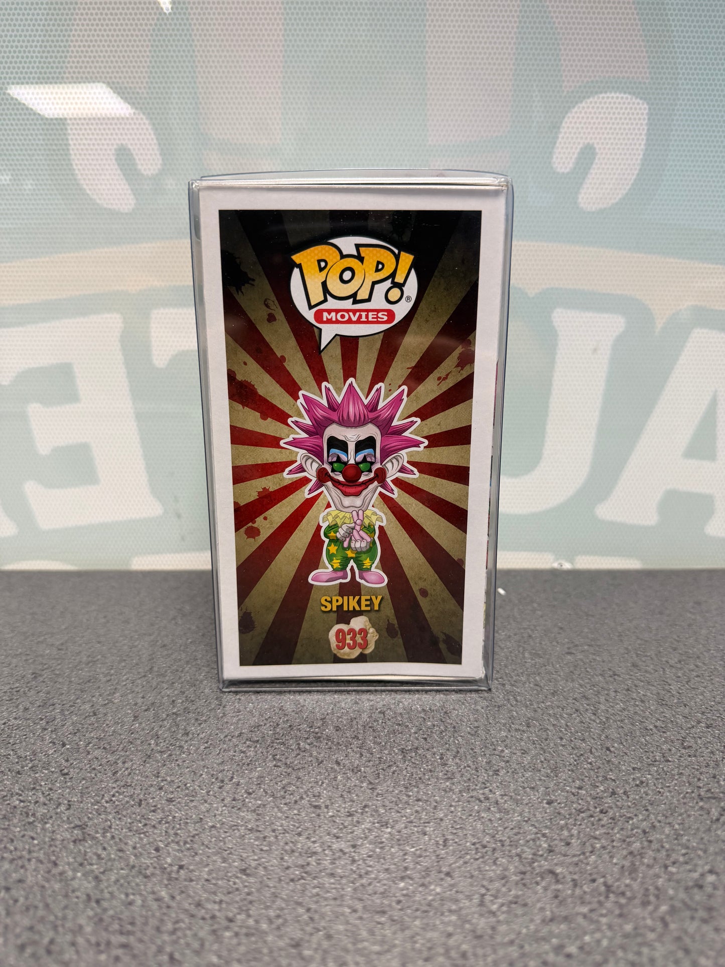 Spikey #933 Funko Pop! from Killer Klowns from Outer Space – other side of box