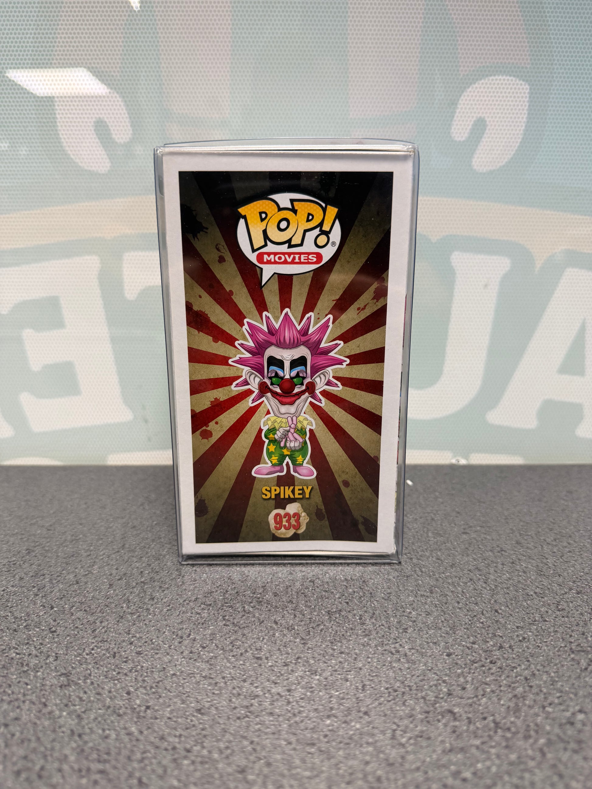 Spikey #933 Funko Pop! from Killer Klowns from Outer Space – other side of box