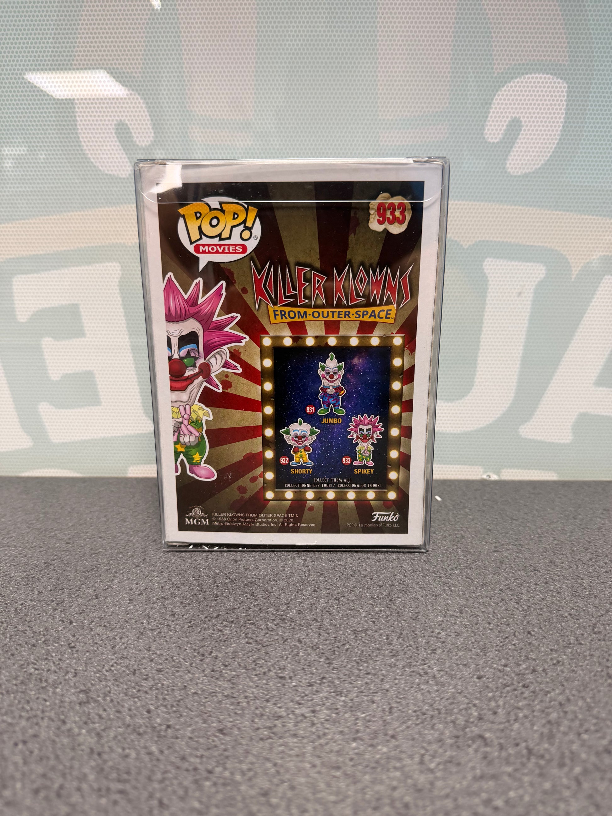Spikey #933 Funko Pop! from Killer Klowns from Outer Space – back of box