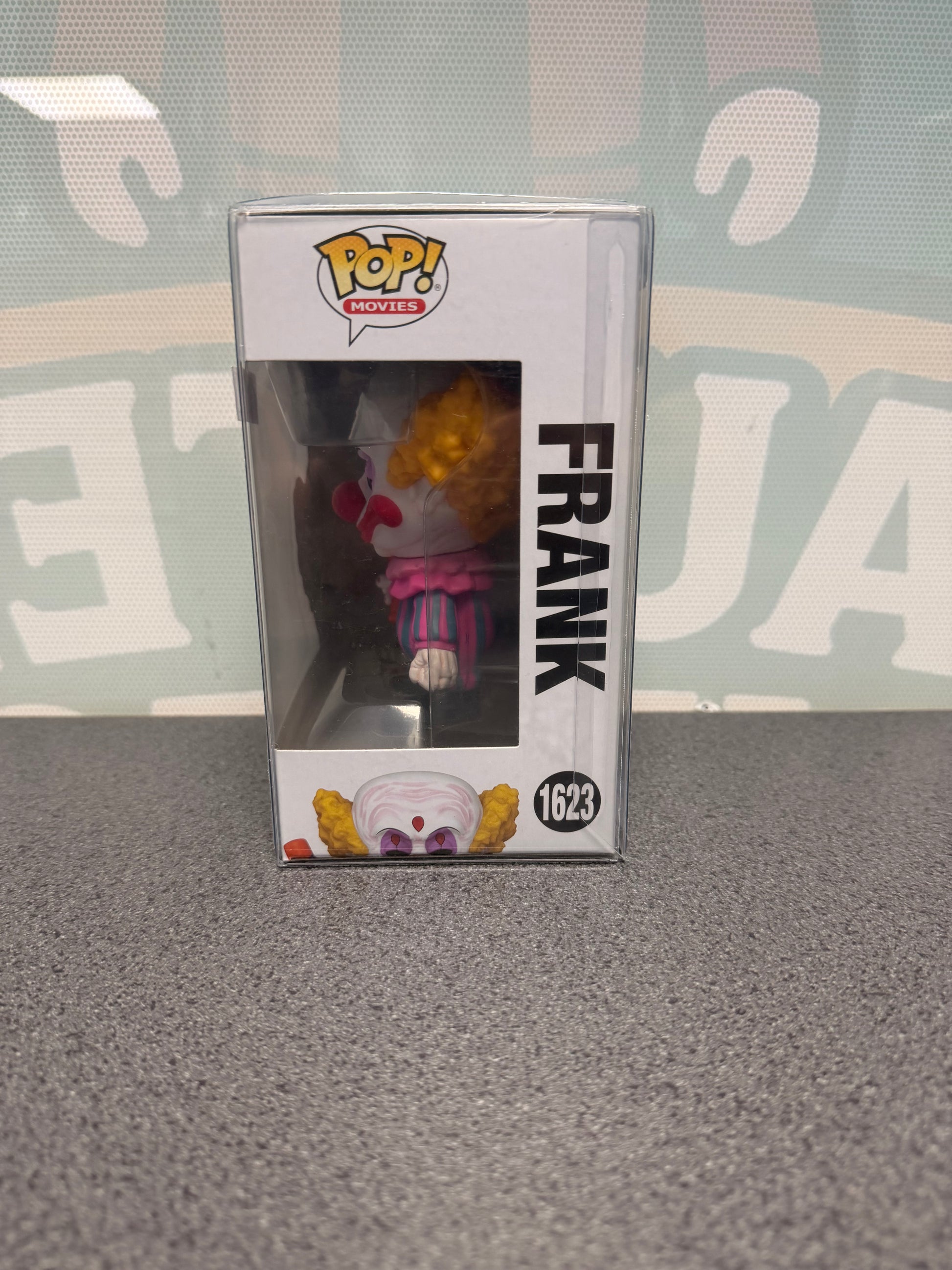 Frank #1623 Funko Pop! from Killer Klowns from Outer Space – window side of box