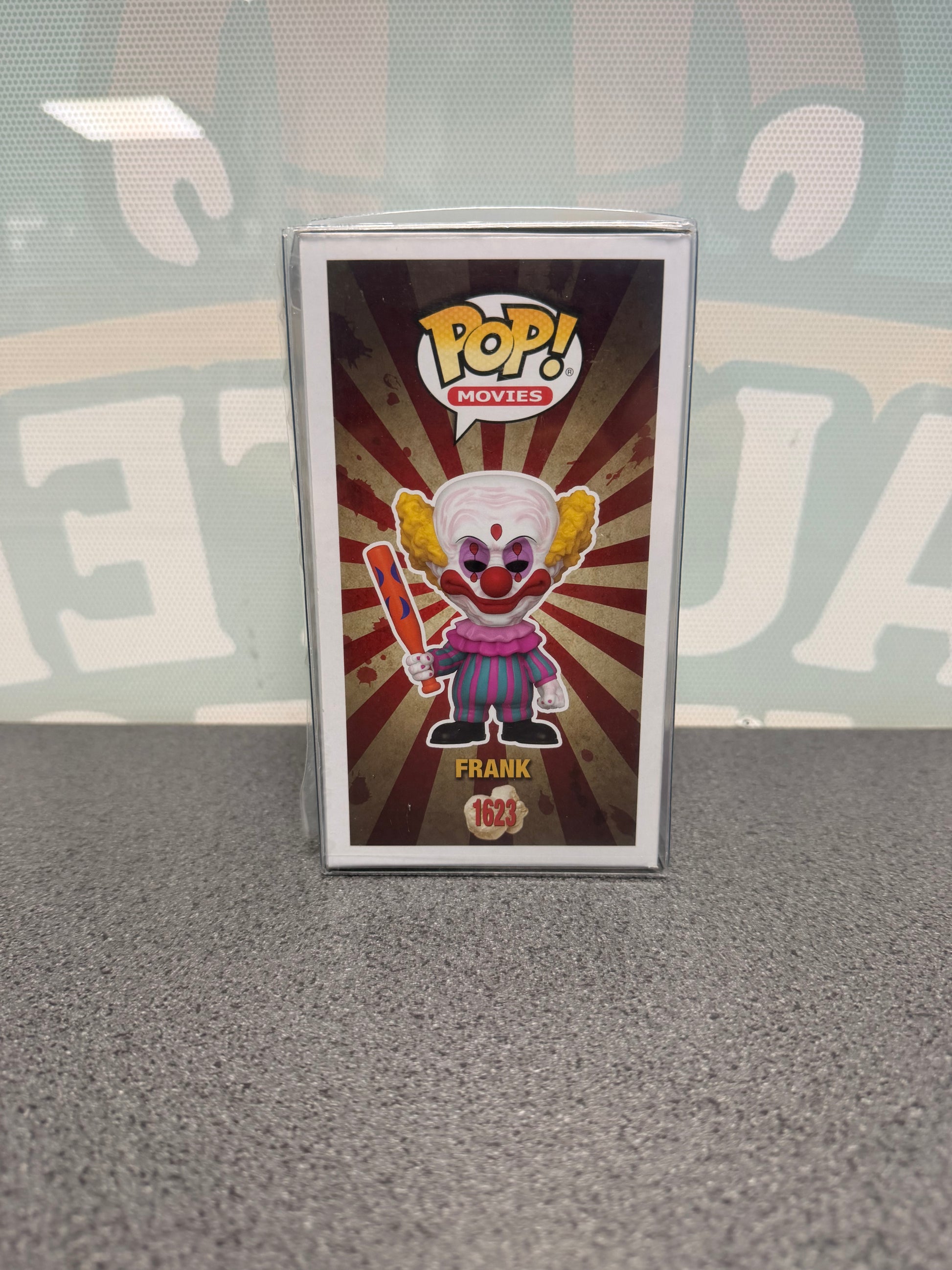 Frank #1623 Funko Pop! from Killer Klowns from Outer Space – other side of box