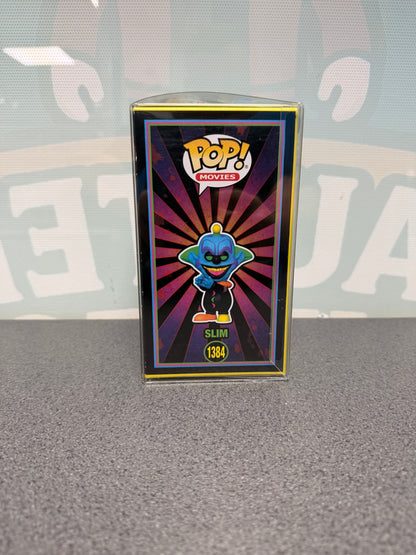 Slim #1384 Blacklight GameStop Exclusive Funko Pop! from Killer Klowns from Outer Space – other side of box