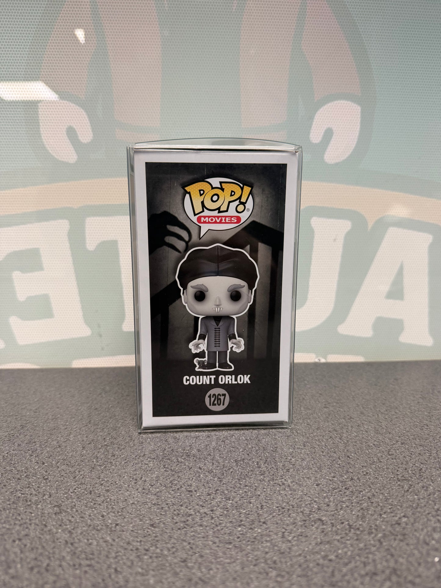 Count Orlok #1267 Black & White Chase Funko Pop! from Nosferatu – other side of box