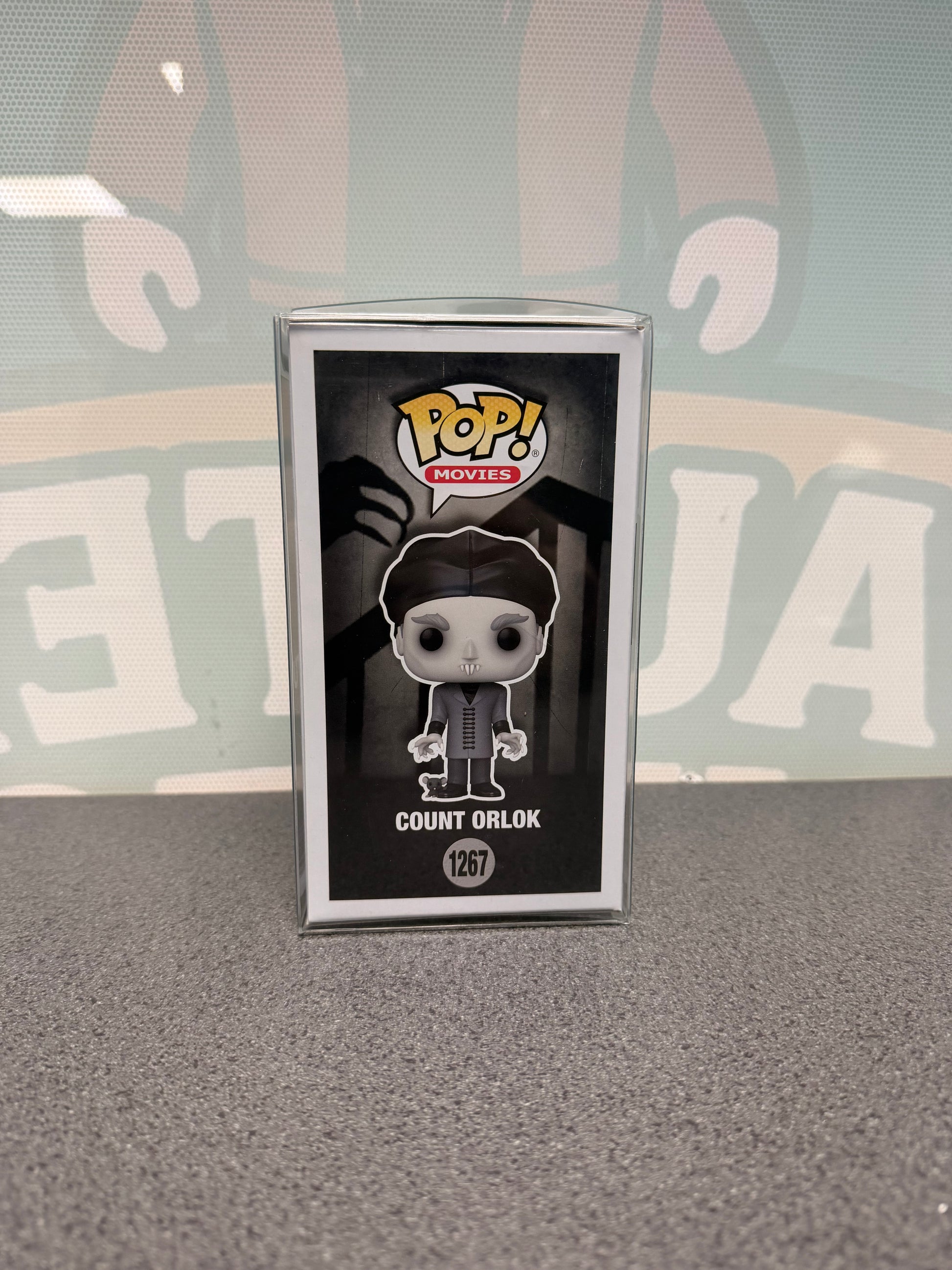 Count Orlok #1267 Black & White Chase Funko Pop! from Nosferatu – other side of box