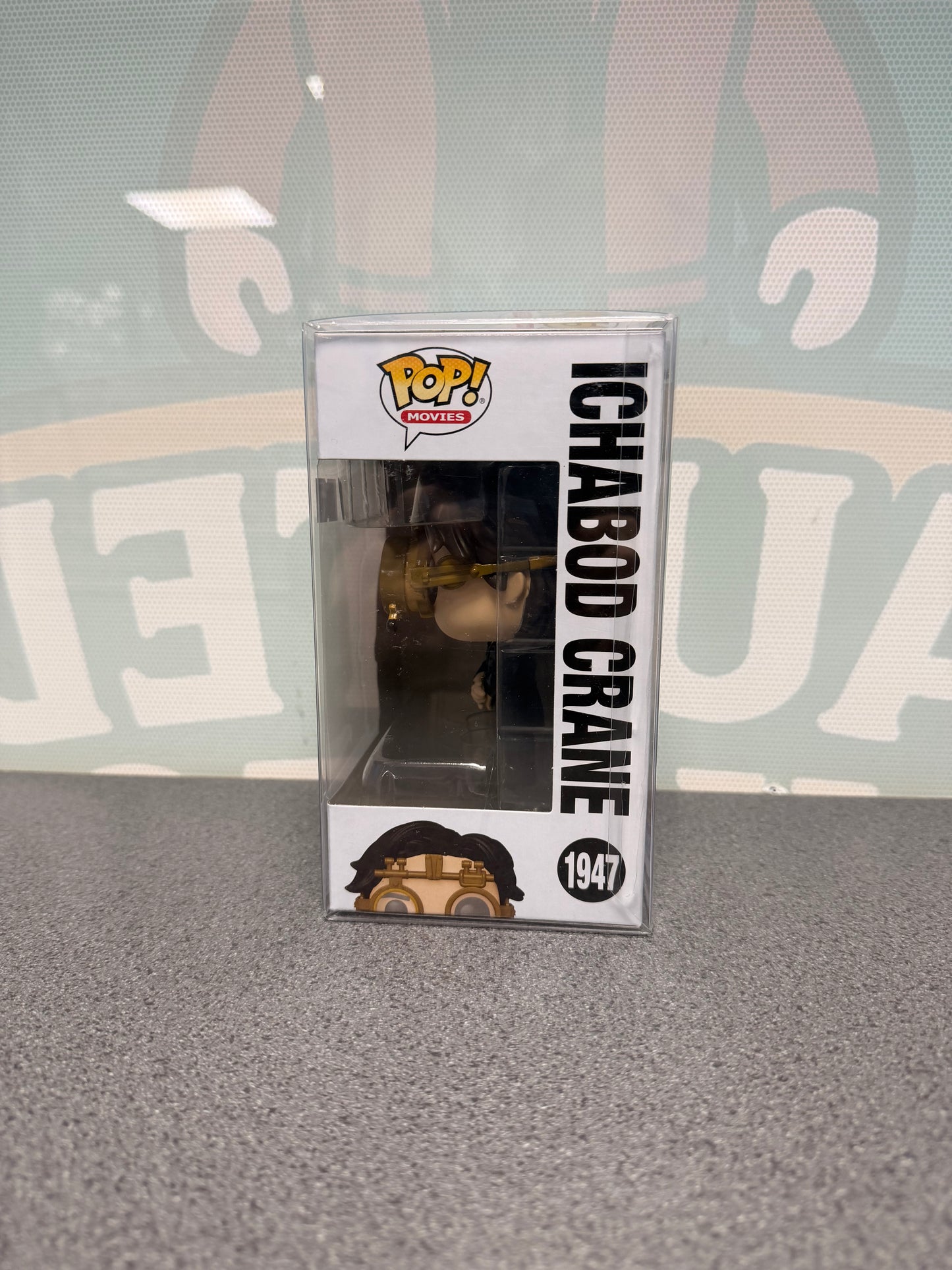 Ichabod Crane Funko Pop! #1947 from Sleepy Hollow – window side of box