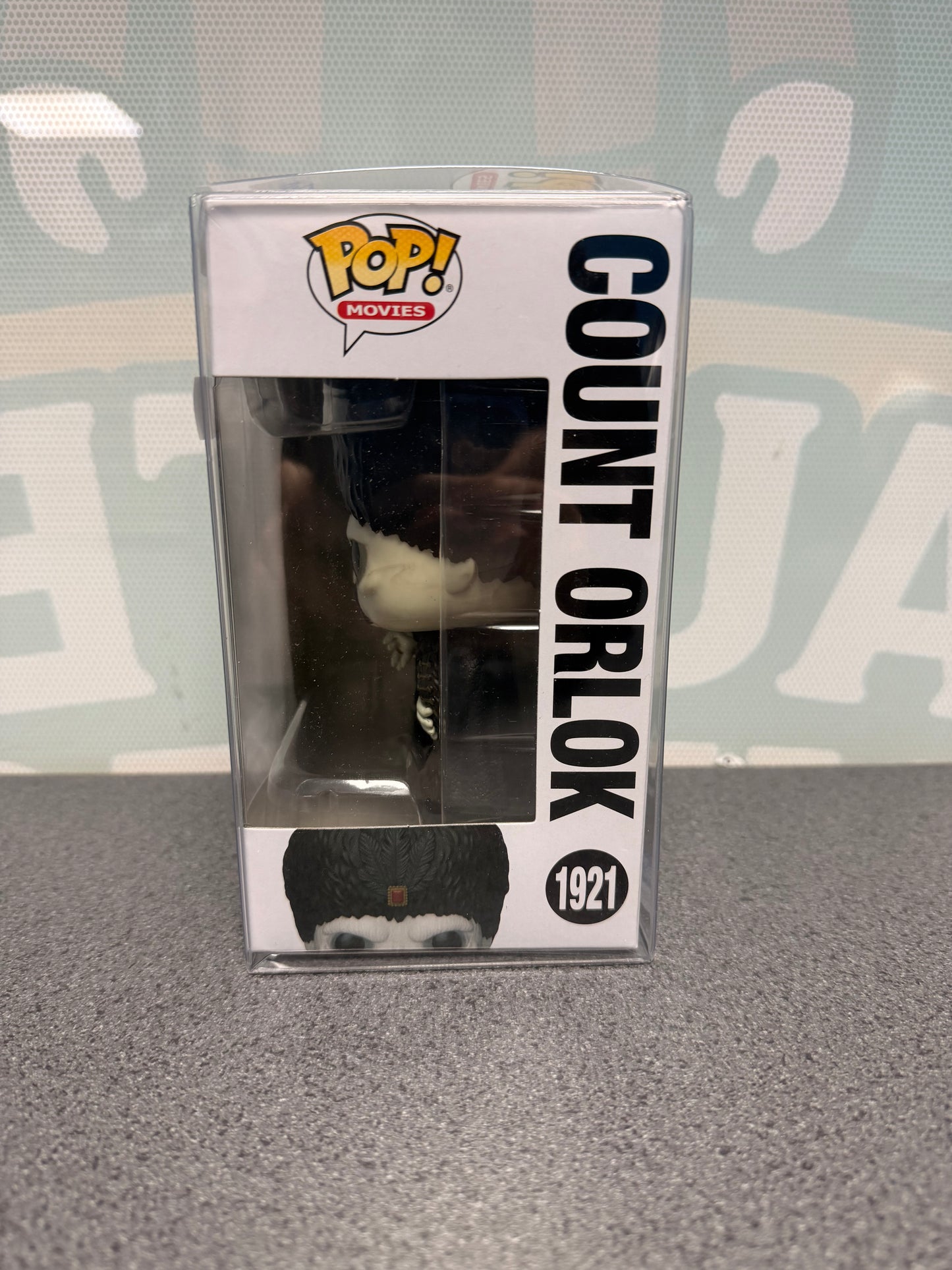 Count Orlok Funko Pop! #1921 from Nosferatu – window side of box