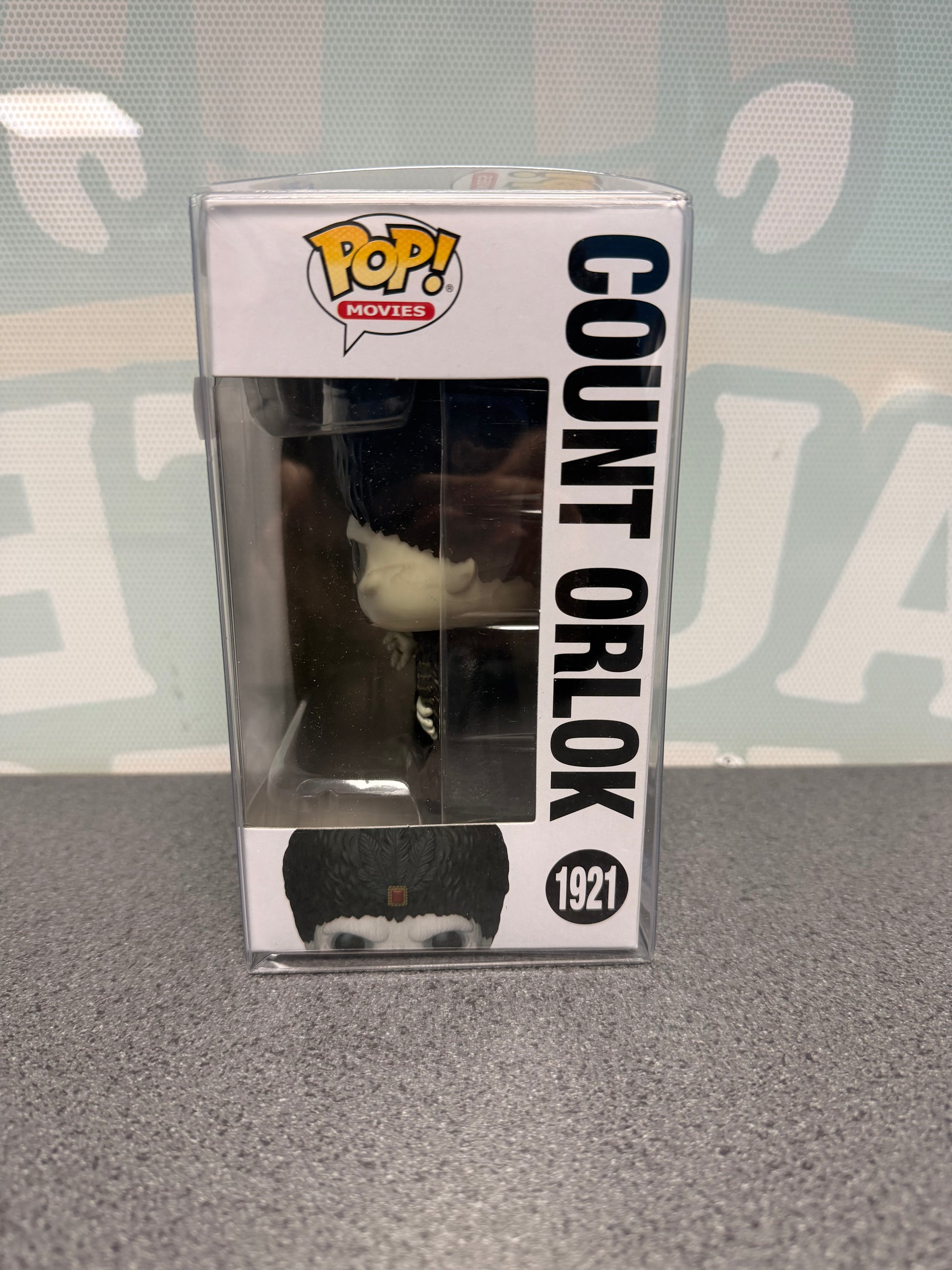 Count Orlok Funko Pop! #1921 from Nosferatu – window side of box