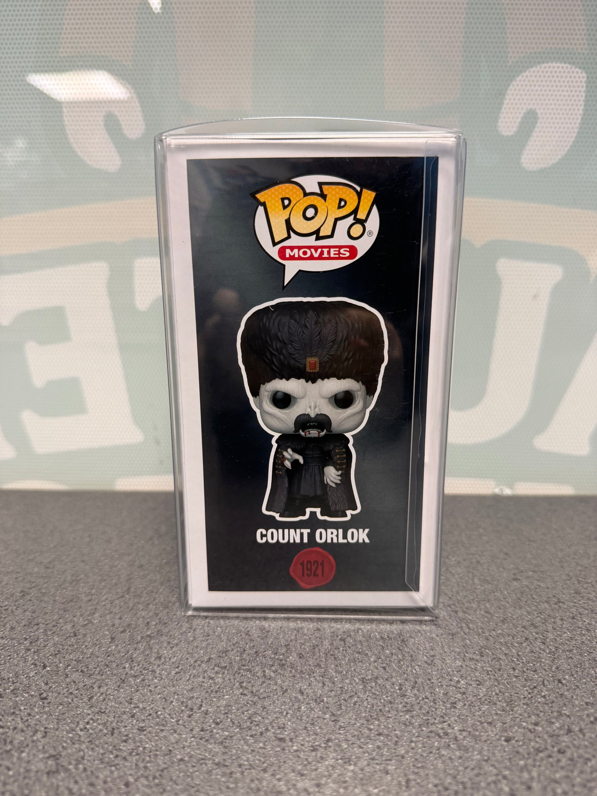 Count Orlok Funko Pop! #1921 from Nosferatu – illustrated side of box