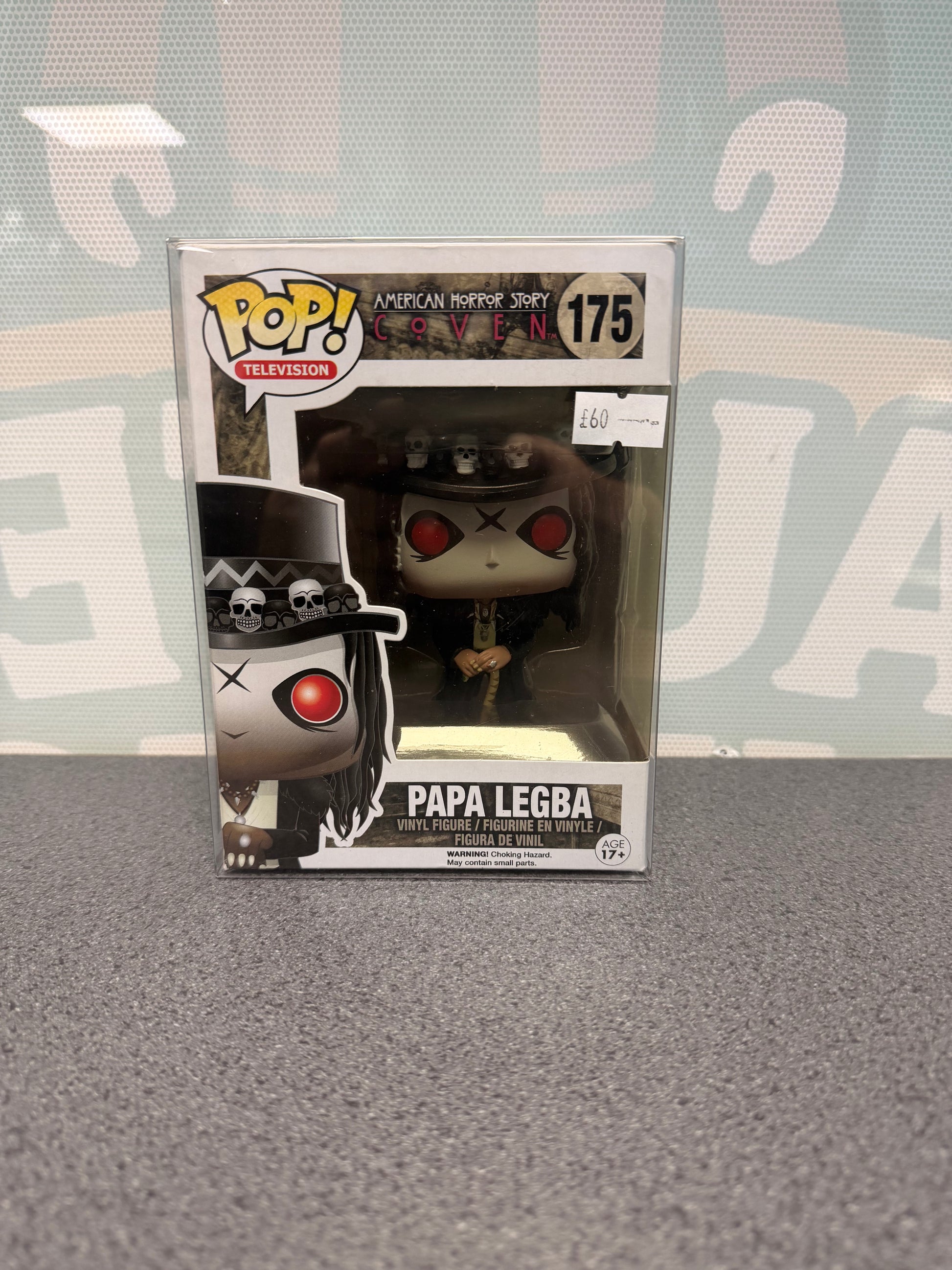 Papa Legba Funko Pop! #175 from American Horror Story: Coven – front of box and figure