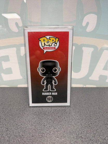 Rubber Man Funko Pop! #169 from American Horror Story – illustrated side of box