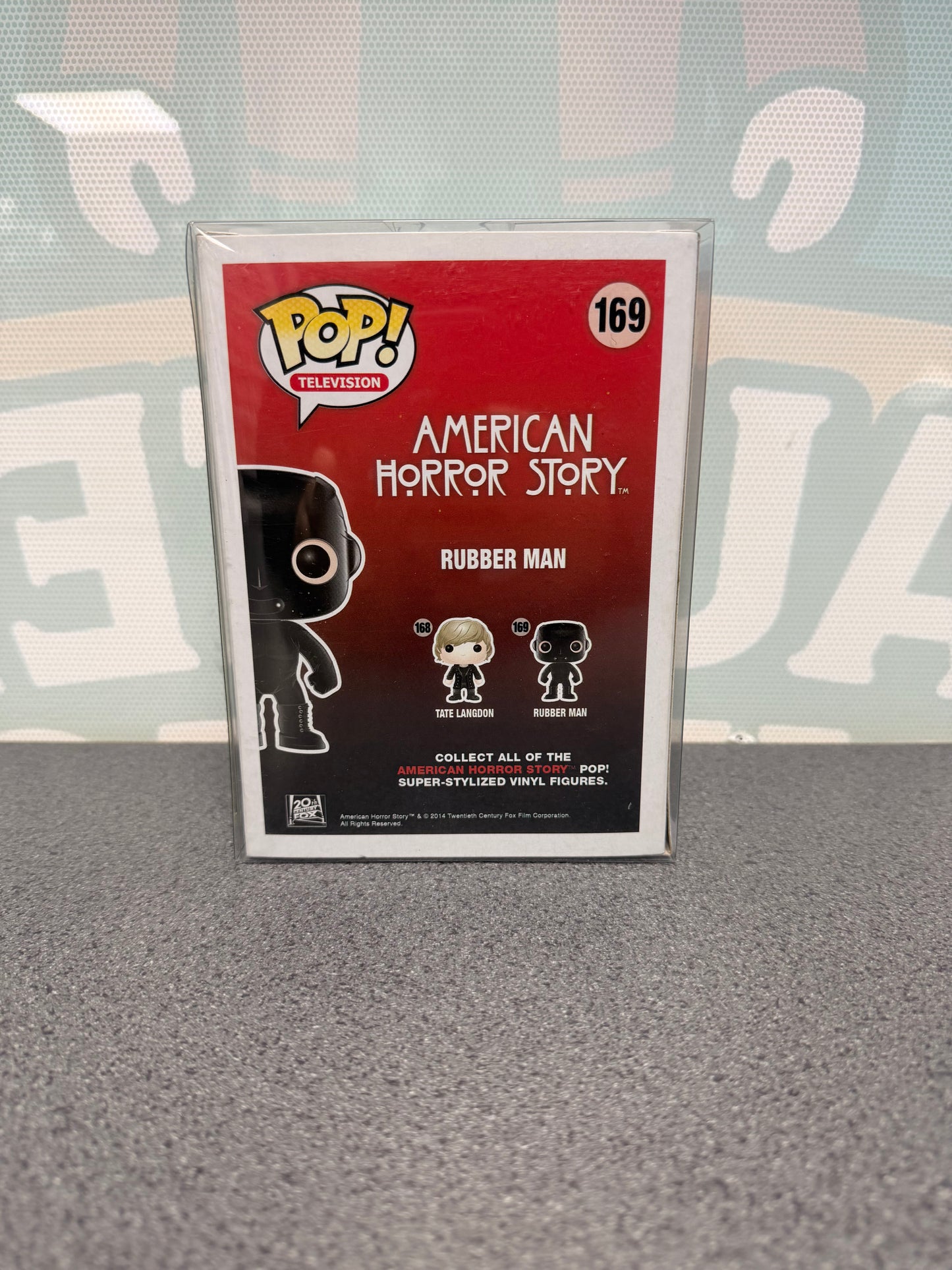 Rubber Man Funko Pop! #169 from American Horror Story – back of box