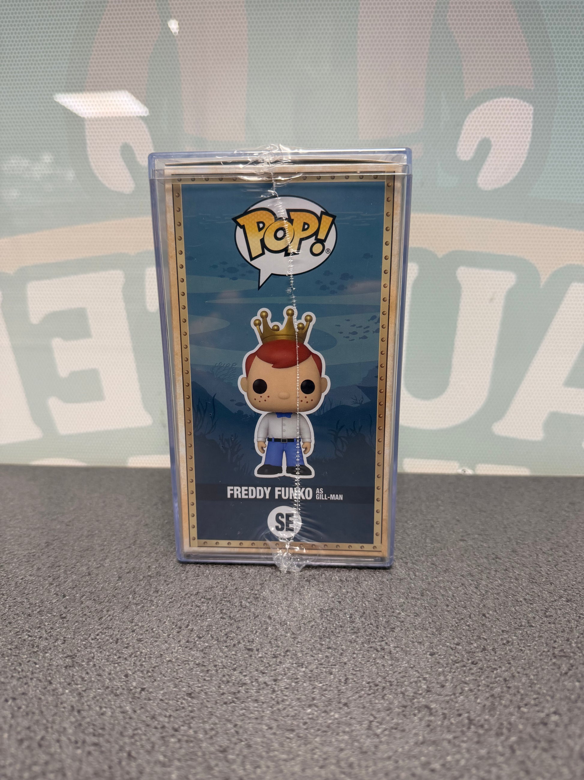 Freddy Funko as Gill-Man SE 1500 piece edition Funko Pop! – other side of box