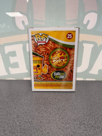 Rear of the Roodles Funko Pop! #25 box with Extra Spicy and Fantastik Plastik graphics.
