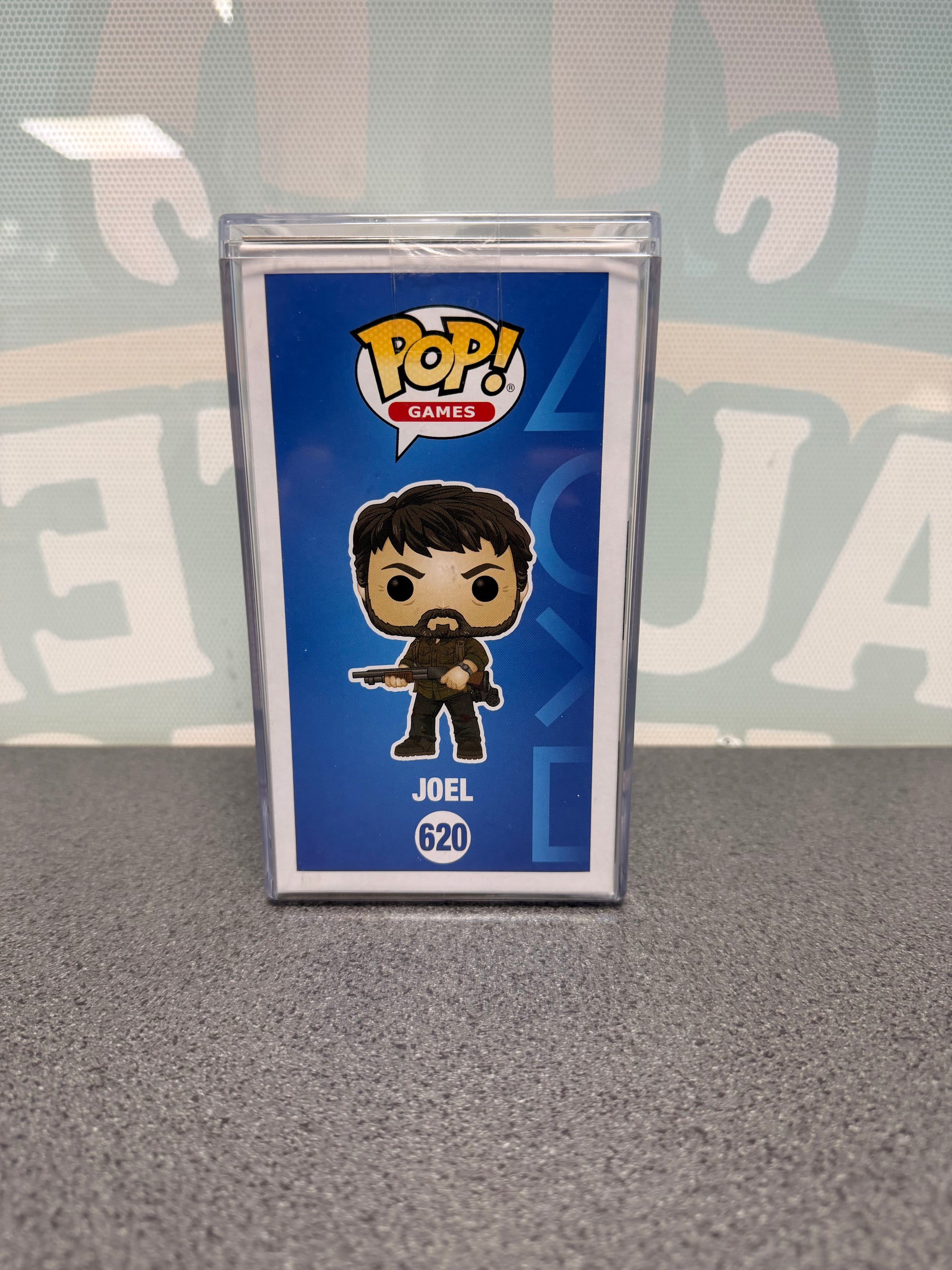 Joel Funko Pop! #620 illustrated side of the The Last of Us box