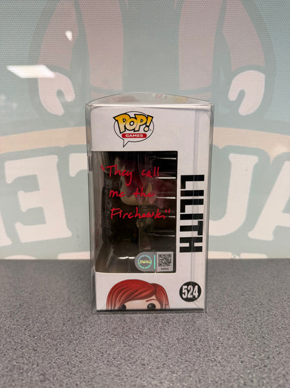 Lilith Funko Pop! #524 window side showing SWAU authentication S49324