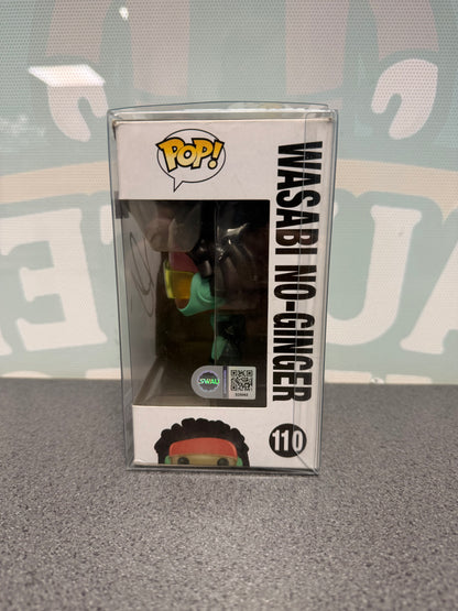 Wasabi No-Ginger Funko Pop! #110 window side showing SWAU authentication S25065