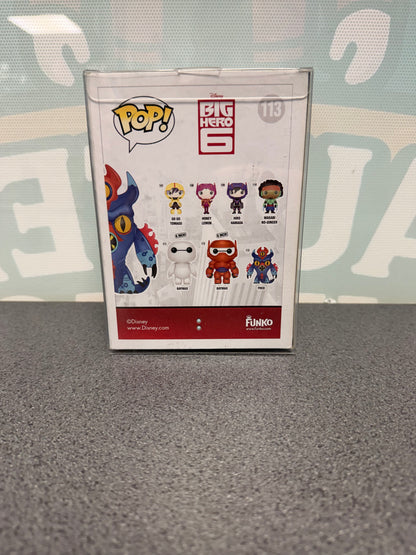 Fred Funko Pop! #113 box rear with Big Hero 6 artwork