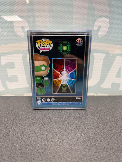 Green Lantern Funko Pop! #646 box rear with DC artwork
