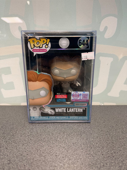 White Lantern Funko Pop! #644 box front, 2026 Fall Convention edition