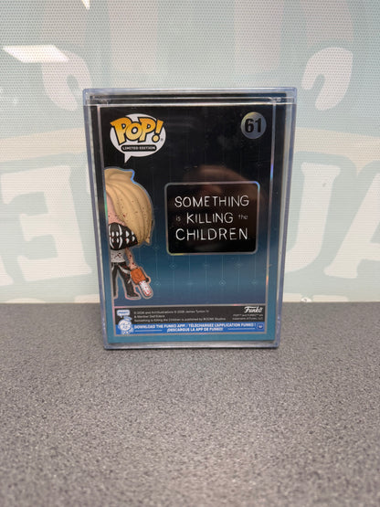 Rear of Erica Slaughter Funko Pop! #61 3500-piece edition packaging