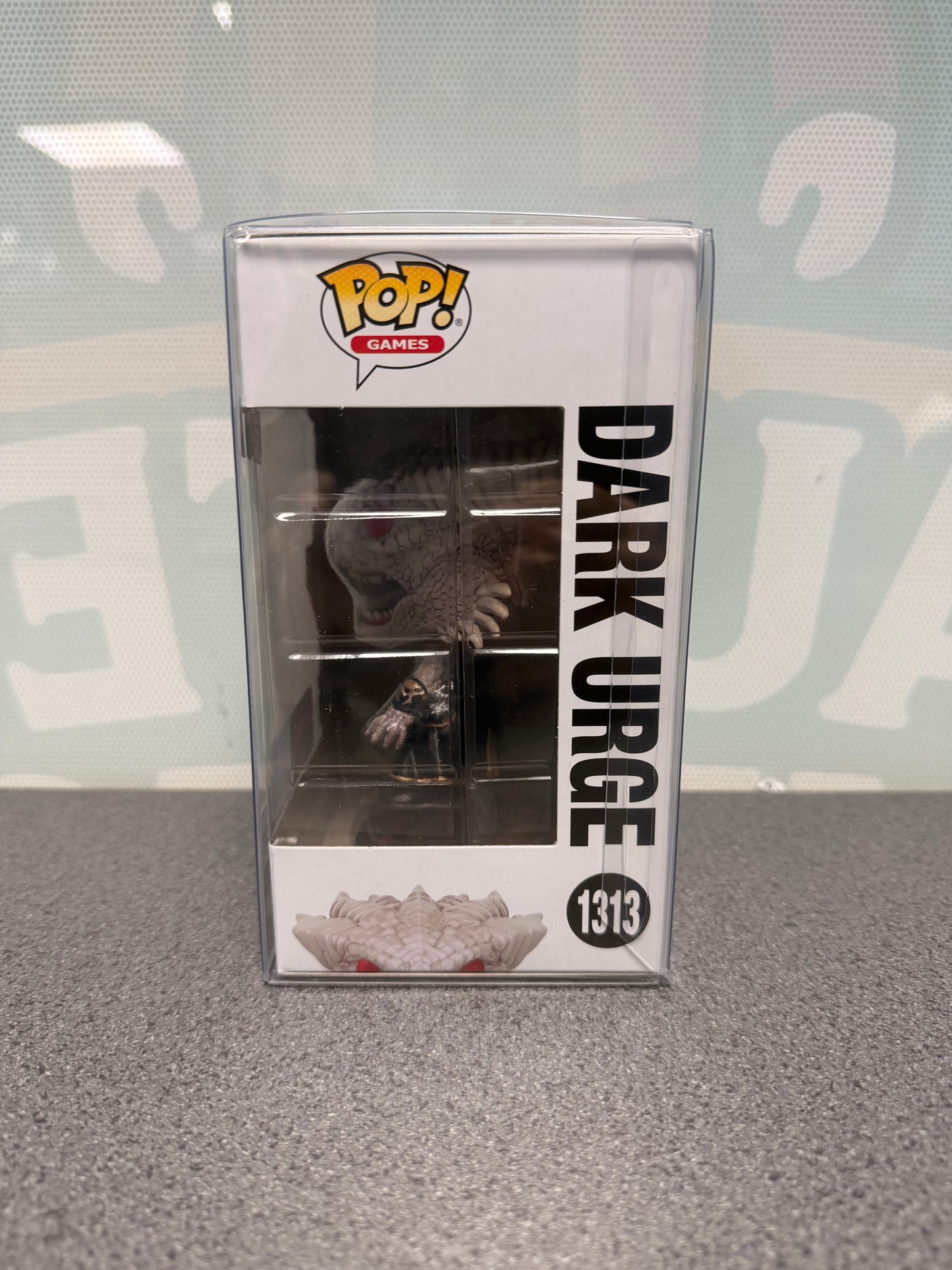 Window side of Dark Urge Baldur's Gate III Funko Pop! #1313 packaging