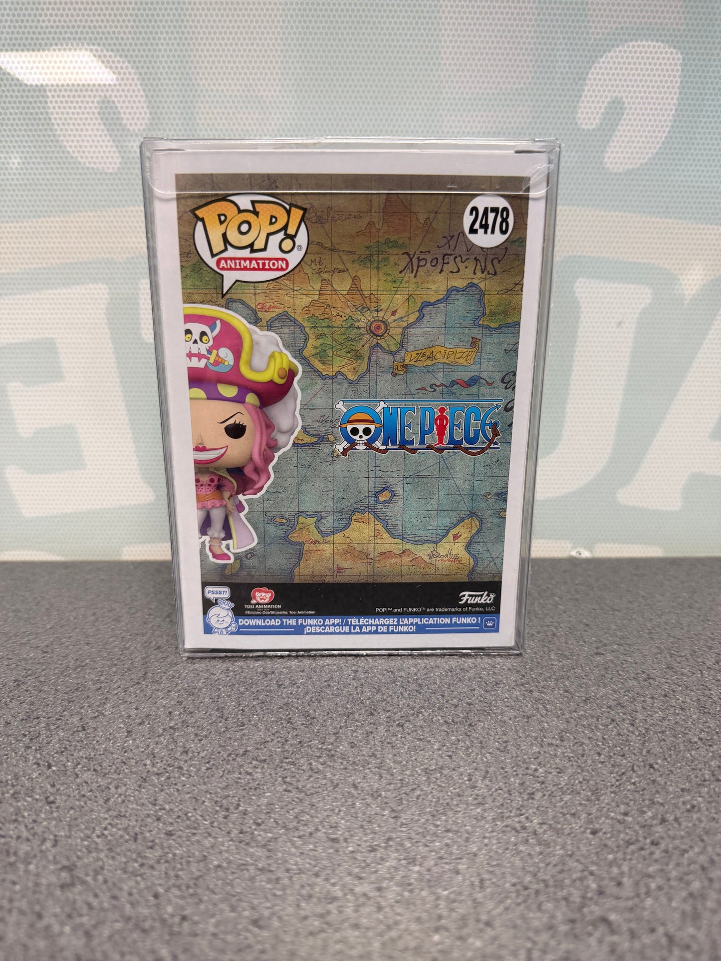 Rear of Young Big Mom One Piece Funko Pop! #2478 packaging