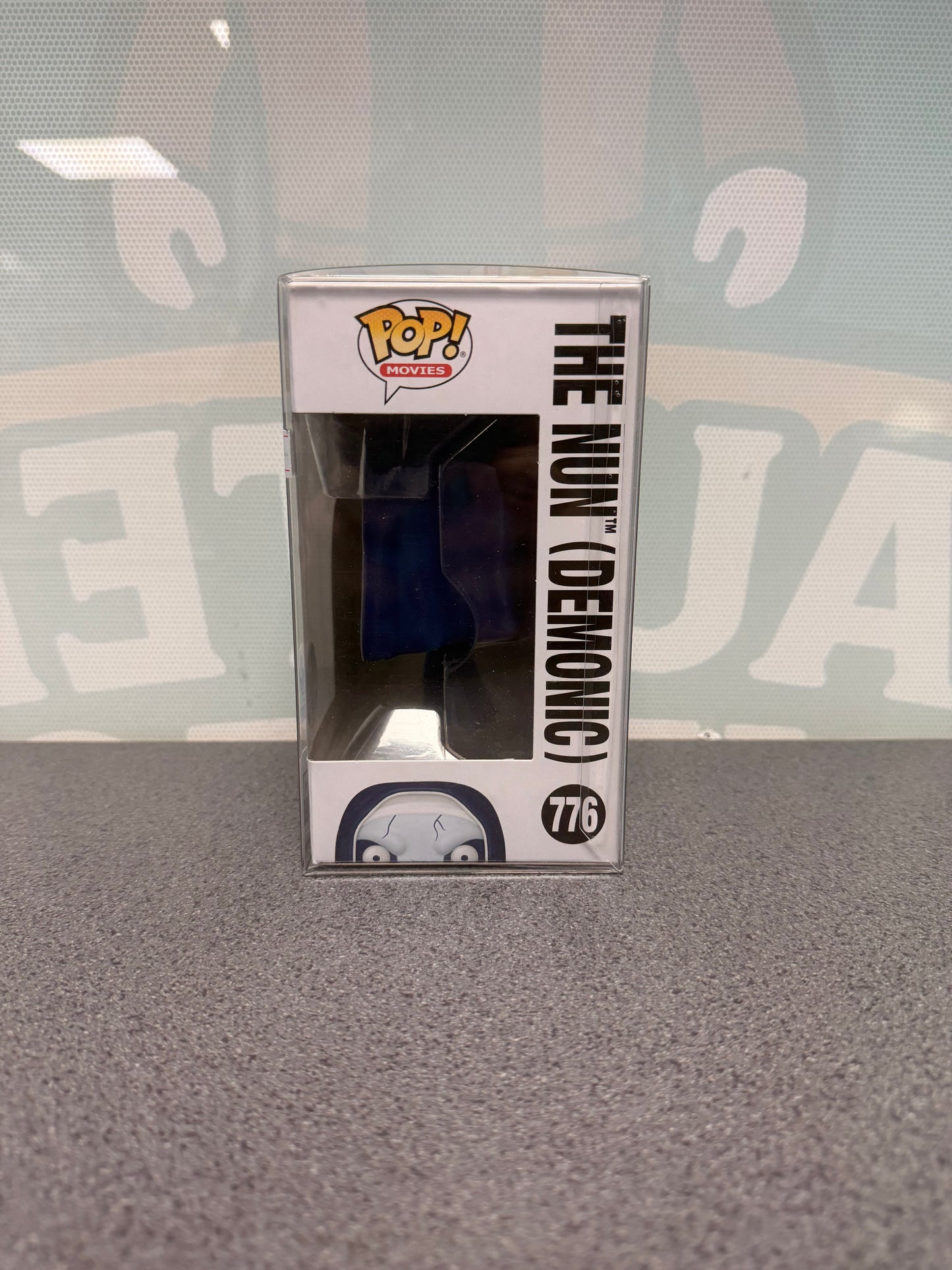 Window side of The Nun Demonic Funko Pop! #776 packaging
