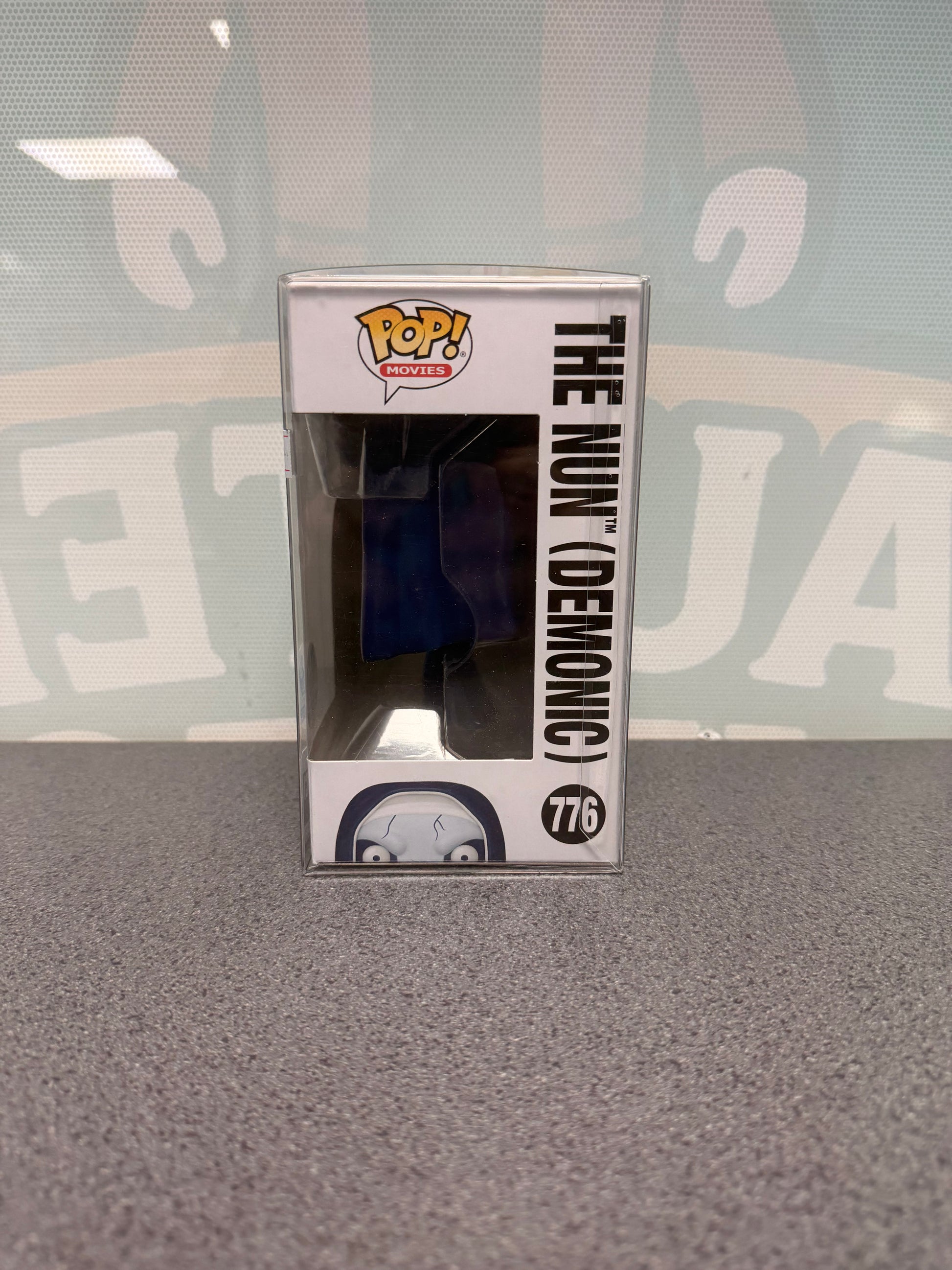 Window side of The Nun Demonic Funko Pop! #776 packaging