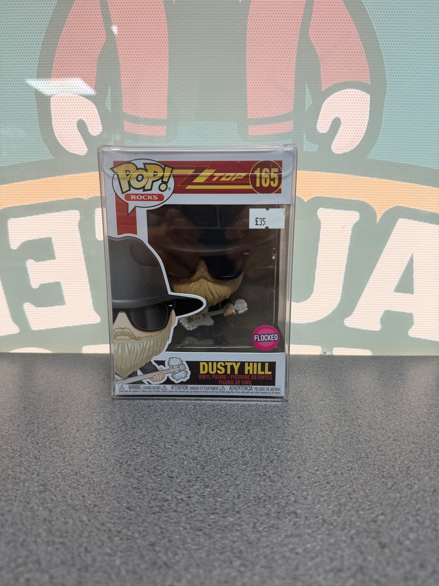 Dusty Hill Funko Pop! #165 – ZZ Top, Flocked